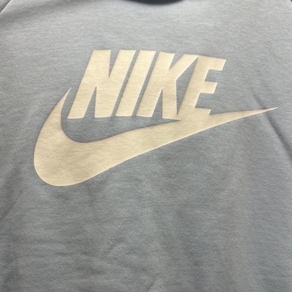 Nike Women's Light Blue Cropped Hoodie - Picture 4 of 6